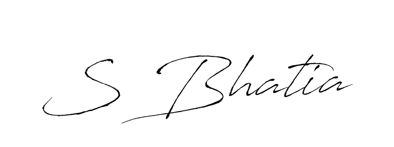 Use a signature maker to create a handwritten signature online. With this signature software, you can design (Antro_Vectra) your own signature for name S Bhatia. S Bhatia signature style 6 images and pictures png