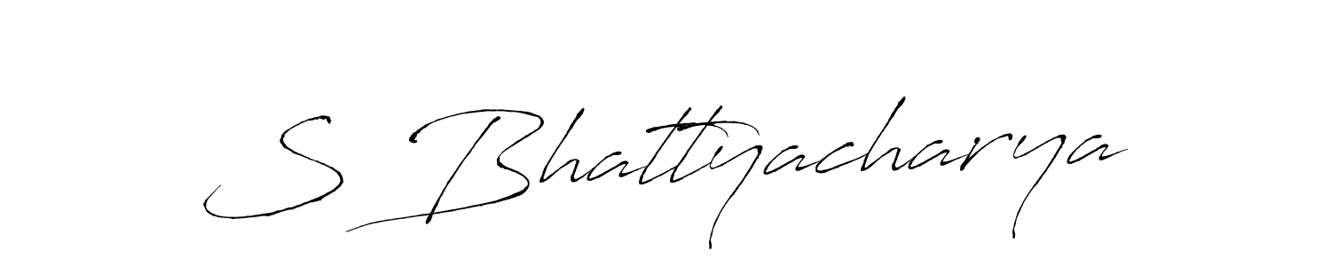 Use a signature maker to create a handwritten signature online. With this signature software, you can design (Antro_Vectra) your own signature for name S Bhattyacharya. S Bhattyacharya signature style 6 images and pictures png