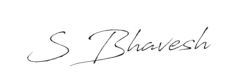 How to make S Bhavesh signature? Antro_Vectra is a professional autograph style. Create handwritten signature for S Bhavesh name. S Bhavesh signature style 6 images and pictures png