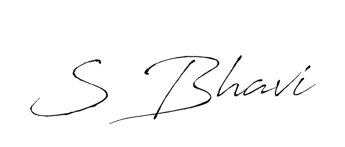 Use a signature maker to create a handwritten signature online. With this signature software, you can design (Antro_Vectra) your own signature for name S Bhavi. S Bhavi signature style 6 images and pictures png