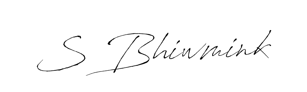 Make a beautiful signature design for name S Bhiwmink. With this signature (Antro_Vectra) style, you can create a handwritten signature for free. S Bhiwmink signature style 6 images and pictures png