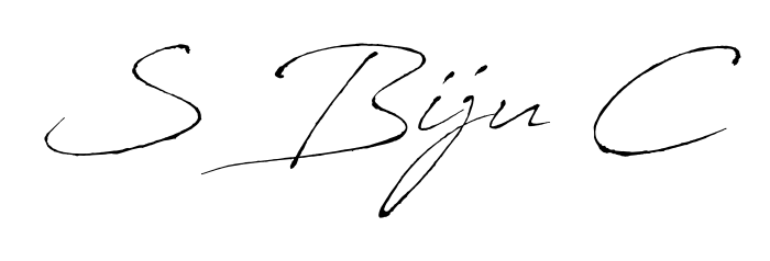 Antro_Vectra is a professional signature style that is perfect for those who want to add a touch of class to their signature. Get S Biju C name fancy signature for free. S Biju C signature style 6 images and pictures png