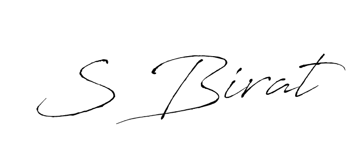 How to make S Birat name signature. Use Antro_Vectra style for creating short signs online. This is the latest handwritten sign. S Birat signature style 6 images and pictures png
