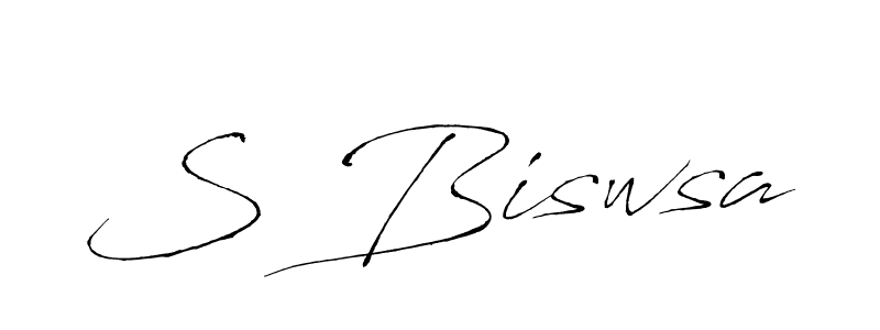 The best way (Antro_Vectra) to make a short signature is to pick only two or three words in your name. The name S Biswsa include a total of six letters. For converting this name. S Biswsa signature style 6 images and pictures png
