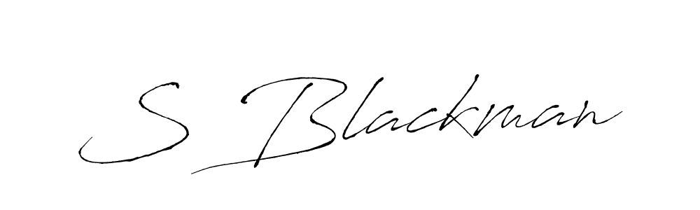 How to make S Blackman signature? Antro_Vectra is a professional autograph style. Create handwritten signature for S Blackman name. S Blackman signature style 6 images and pictures png