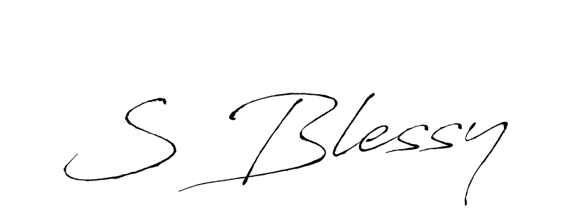 Also we have S Blessy name is the best signature style. Create professional handwritten signature collection using Antro_Vectra autograph style. S Blessy signature style 6 images and pictures png