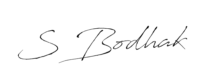 Create a beautiful signature design for name S Bodhak. With this signature (Antro_Vectra) fonts, you can make a handwritten signature for free. S Bodhak signature style 6 images and pictures png