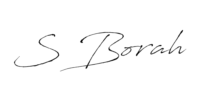 Design your own signature with our free online signature maker. With this signature software, you can create a handwritten (Antro_Vectra) signature for name S Borah. S Borah signature style 6 images and pictures png