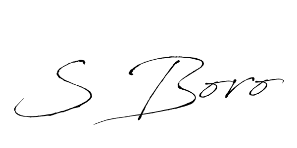 How to make S Boro name signature. Use Antro_Vectra style for creating short signs online. This is the latest handwritten sign. S Boro signature style 6 images and pictures png