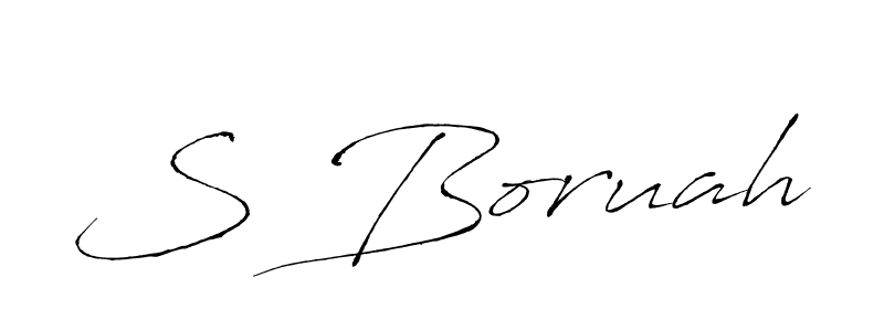 The best way (Antro_Vectra) to make a short signature is to pick only two or three words in your name. The name S Boruah include a total of six letters. For converting this name. S Boruah signature style 6 images and pictures png
