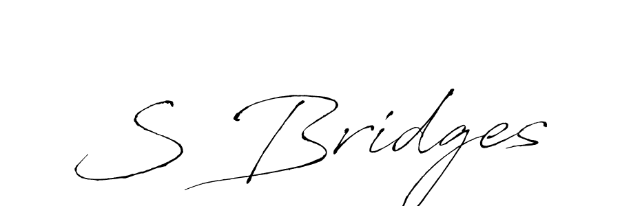 Make a beautiful signature design for name S Bridges. With this signature (Antro_Vectra) style, you can create a handwritten signature for free. S Bridges signature style 6 images and pictures png