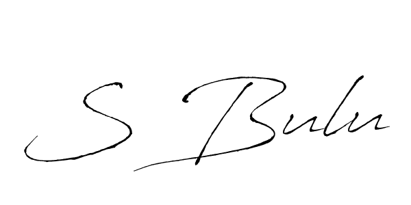 S Bulu stylish signature style. Best Handwritten Sign (Antro_Vectra) for my name. Handwritten Signature Collection Ideas for my name S Bulu. S Bulu signature style 6 images and pictures png
