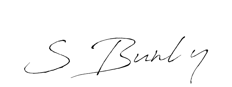 Design your own signature with our free online signature maker. With this signature software, you can create a handwritten (Antro_Vectra) signature for name S Bunl^y. S Bunl^y signature style 6 images and pictures png