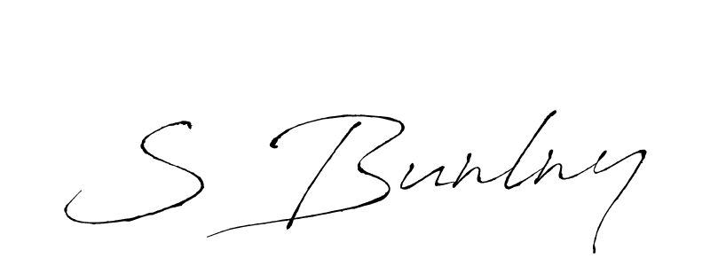 S Bunlny stylish signature style. Best Handwritten Sign (Antro_Vectra) for my name. Handwritten Signature Collection Ideas for my name S Bunlny. S Bunlny signature style 6 images and pictures png