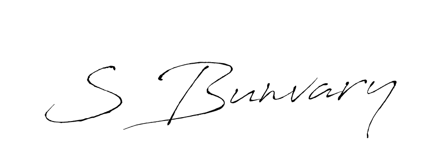 You should practise on your own different ways (Antro_Vectra) to write your name (S Bunvary) in signature. don't let someone else do it for you. S Bunvary signature style 6 images and pictures png