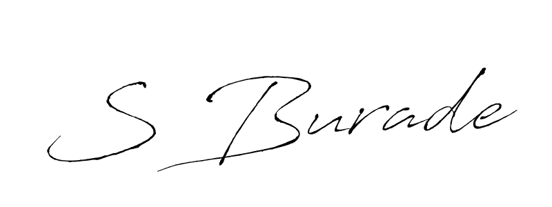 S Burade stylish signature style. Best Handwritten Sign (Antro_Vectra) for my name. Handwritten Signature Collection Ideas for my name S Burade. S Burade signature style 6 images and pictures png