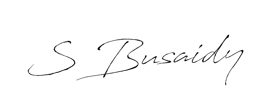 Make a beautiful signature design for name S Busaidy. With this signature (Antro_Vectra) style, you can create a handwritten signature for free. S Busaidy signature style 6 images and pictures png