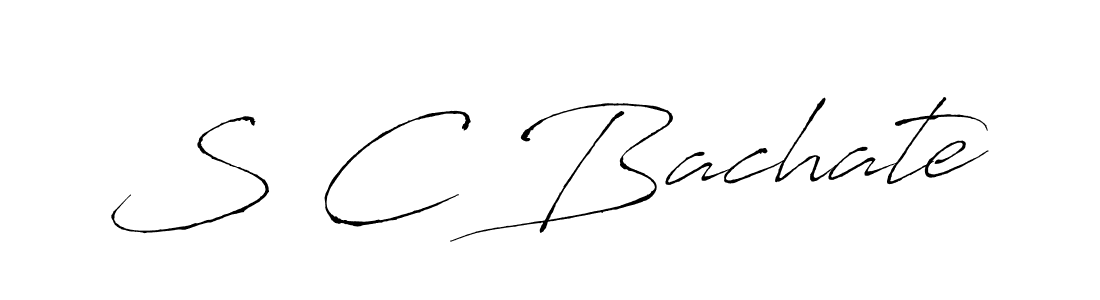 Make a beautiful signature design for name S C Bachate. With this signature (Antro_Vectra) style, you can create a handwritten signature for free. S C Bachate signature style 6 images and pictures png