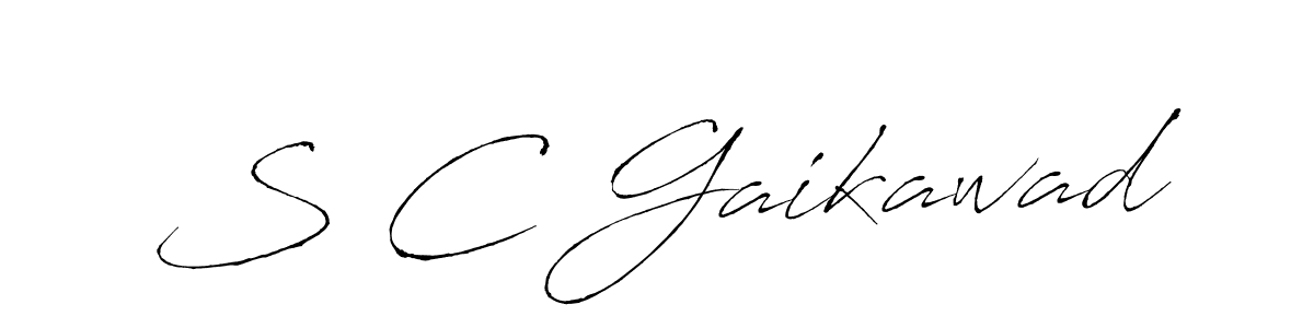 Antro_Vectra is a professional signature style that is perfect for those who want to add a touch of class to their signature. It is also a great choice for those who want to make their signature more unique. Get S C Gaikawad name to fancy signature for free. S C Gaikawad signature style 6 images and pictures png