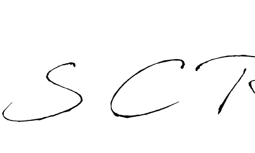 Design your own signature with our free online signature maker. With this signature software, you can create a handwritten (Antro_Vectra) signature for name S C R. S C R signature style 6 images and pictures png