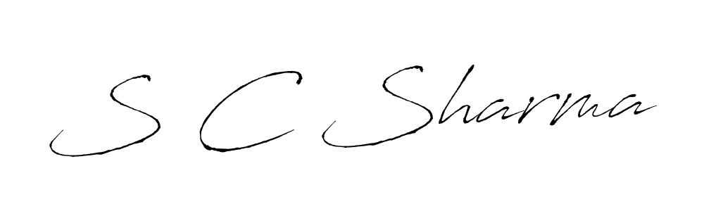 The best way (Antro_Vectra) to make a short signature is to pick only two or three words in your name. The name S C Sharma include a total of six letters. For converting this name. S C Sharma signature style 6 images and pictures png