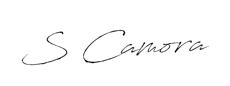 Make a beautiful signature design for name S Camora. With this signature (Antro_Vectra) style, you can create a handwritten signature for free. S Camora signature style 6 images and pictures png