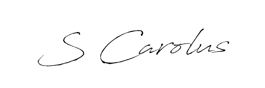Make a short S Carolus signature style. Manage your documents anywhere anytime using Antro_Vectra. Create and add eSignatures, submit forms, share and send files easily. S Carolus signature style 6 images and pictures png