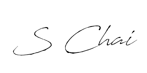 The best way (Antro_Vectra) to make a short signature is to pick only two or three words in your name. The name S Chai include a total of six letters. For converting this name. S Chai signature style 6 images and pictures png