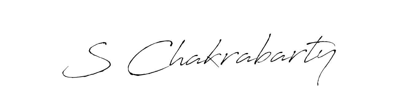 Create a beautiful signature design for name S Chakrabarty. With this signature (Antro_Vectra) fonts, you can make a handwritten signature for free. S Chakrabarty signature style 6 images and pictures png