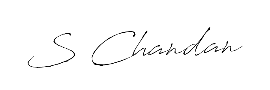 How to make S Chandan name signature. Use Antro_Vectra style for creating short signs online. This is the latest handwritten sign. S Chandan signature style 6 images and pictures png