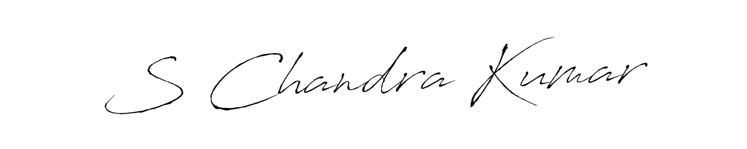 Use a signature maker to create a handwritten signature online. With this signature software, you can design (Antro_Vectra) your own signature for name S Chandra Kumar. S Chandra Kumar signature style 6 images and pictures png
