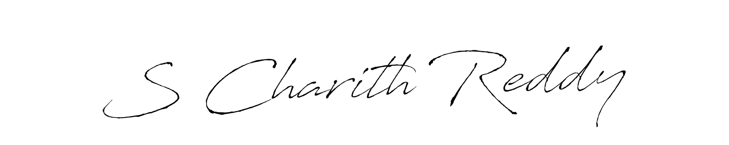 Make a beautiful signature design for name S Charith Reddy. With this signature (Antro_Vectra) style, you can create a handwritten signature for free. S Charith Reddy signature style 6 images and pictures png
