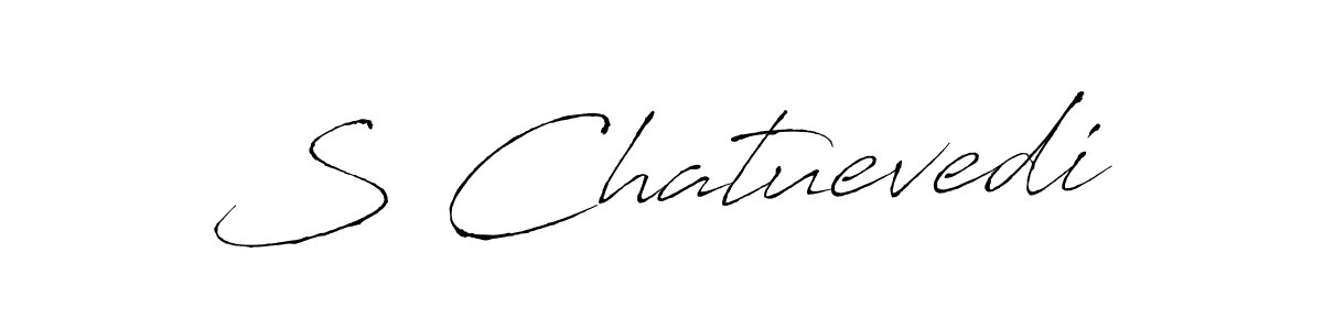 Create a beautiful signature design for name S Chatuevedi. With this signature (Antro_Vectra) fonts, you can make a handwritten signature for free. S Chatuevedi signature style 6 images and pictures png