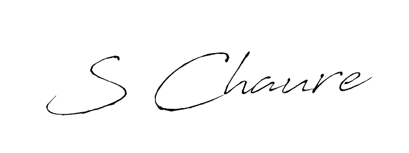 Design your own signature with our free online signature maker. With this signature software, you can create a handwritten (Antro_Vectra) signature for name S Chaure. S Chaure signature style 6 images and pictures png