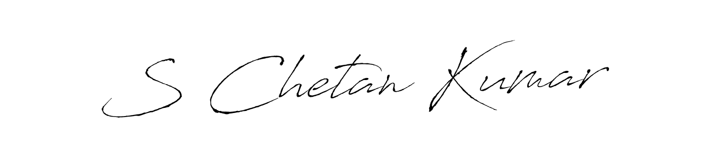 The best way (Antro_Vectra) to make a short signature is to pick only two or three words in your name. The name S Chetan Kumar include a total of six letters. For converting this name. S Chetan Kumar signature style 6 images and pictures png