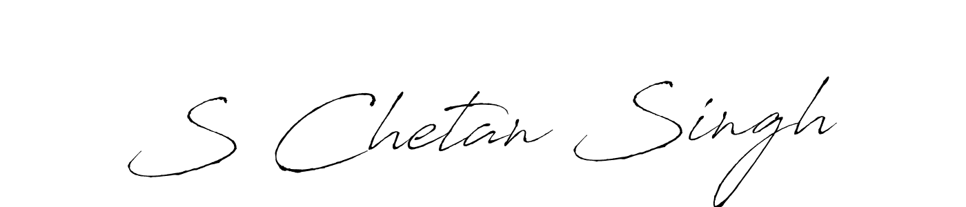 Create a beautiful signature design for name S Chetan Singh. With this signature (Antro_Vectra) fonts, you can make a handwritten signature for free. S Chetan Singh signature style 6 images and pictures png