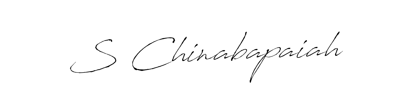 How to make S Chinabapaiah name signature. Use Antro_Vectra style for creating short signs online. This is the latest handwritten sign. S Chinabapaiah signature style 6 images and pictures png
