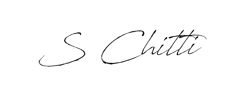 How to make S Chitti name signature. Use Antro_Vectra style for creating short signs online. This is the latest handwritten sign. S Chitti signature style 6 images and pictures png