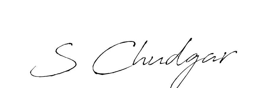 The best way (Antro_Vectra) to make a short signature is to pick only two or three words in your name. The name S Chudgar include a total of six letters. For converting this name. S Chudgar signature style 6 images and pictures png