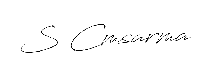 Similarly Antro_Vectra is the best handwritten signature design. Signature creator online .You can use it as an online autograph creator for name S Cmsarma. S Cmsarma signature style 6 images and pictures png