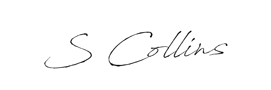 Create a beautiful signature design for name S Collins. With this signature (Antro_Vectra) fonts, you can make a handwritten signature for free. S Collins signature style 6 images and pictures png