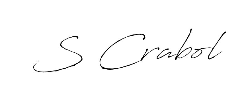 Design your own signature with our free online signature maker. With this signature software, you can create a handwritten (Antro_Vectra) signature for name S Crabol. S Crabol signature style 6 images and pictures png