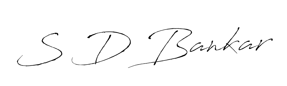 S D Bankar stylish signature style. Best Handwritten Sign (Antro_Vectra) for my name. Handwritten Signature Collection Ideas for my name S D Bankar. S D Bankar signature style 6 images and pictures png