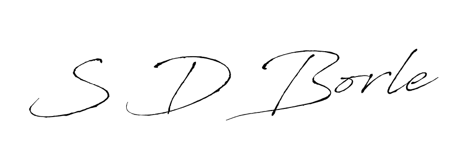 S D Borle stylish signature style. Best Handwritten Sign (Antro_Vectra) for my name. Handwritten Signature Collection Ideas for my name S D Borle. S D Borle signature style 6 images and pictures png