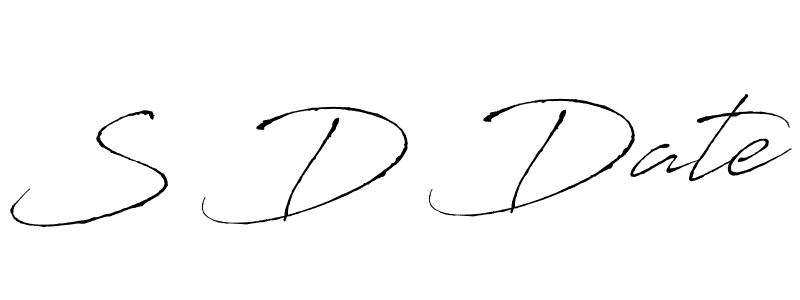 Make a beautiful signature design for name S D Date. With this signature (Antro_Vectra) style, you can create a handwritten signature for free. S D Date signature style 6 images and pictures png