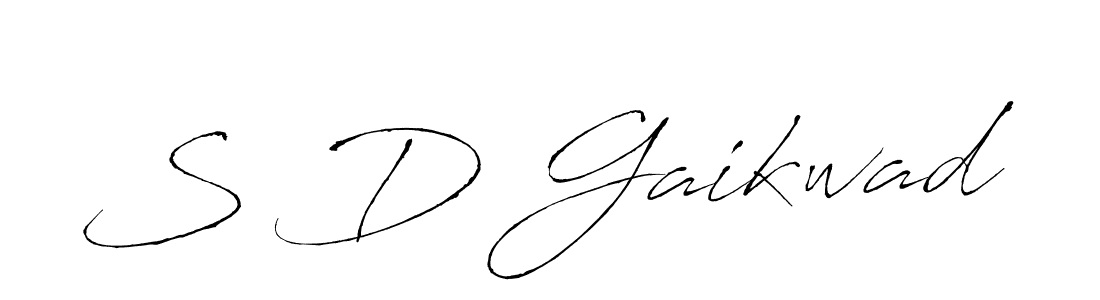 Make a beautiful signature design for name S D Gaikwad. With this signature (Antro_Vectra) style, you can create a handwritten signature for free. S D Gaikwad signature style 6 images and pictures png