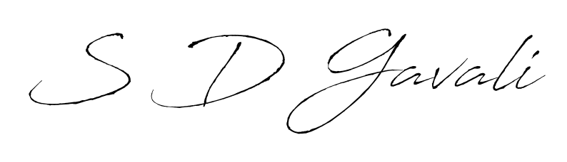 The Antro_Vectra font transforms the name S D Gavali into an executive sign with sharp precision and distinguished character. S D Gavali signature style 6 images and pictures png