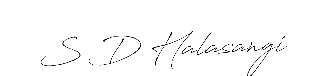 Make a beautiful signature design for name S D Halasangi. With this signature (Antro_Vectra) style, you can create a handwritten signature for free. S D Halasangi signature style 6 images and pictures png