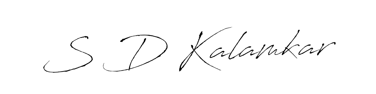 You should practise on your own different ways (Antro_Vectra) to write your name (S D Kalamkar) in signature. don't let someone else do it for you. S D Kalamkar signature style 6 images and pictures png