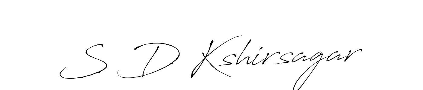 How to make S D Kshirsagar signature? Antro_Vectra is a professional autograph style. Create handwritten signature for S D Kshirsagar name. S D Kshirsagar signature style 6 images and pictures png